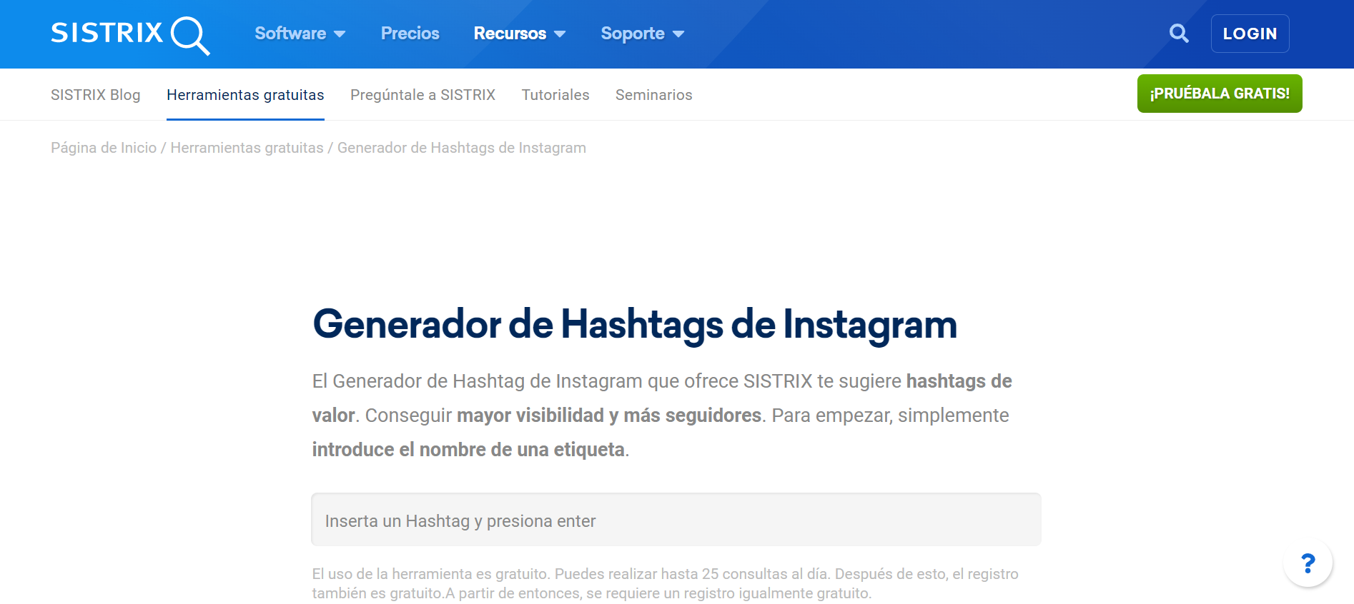 sistrix-generador-de-instagram-hashtags